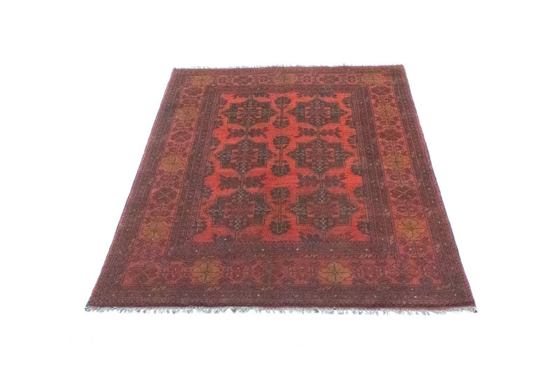 Alfombra afgana - Kunduz - 145 x 98 cm - rojo