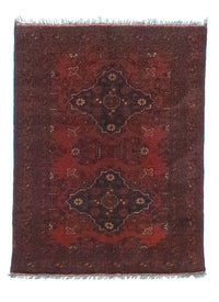 Alfombra afgana - Kunduz - 129 x 73 cm - rojo