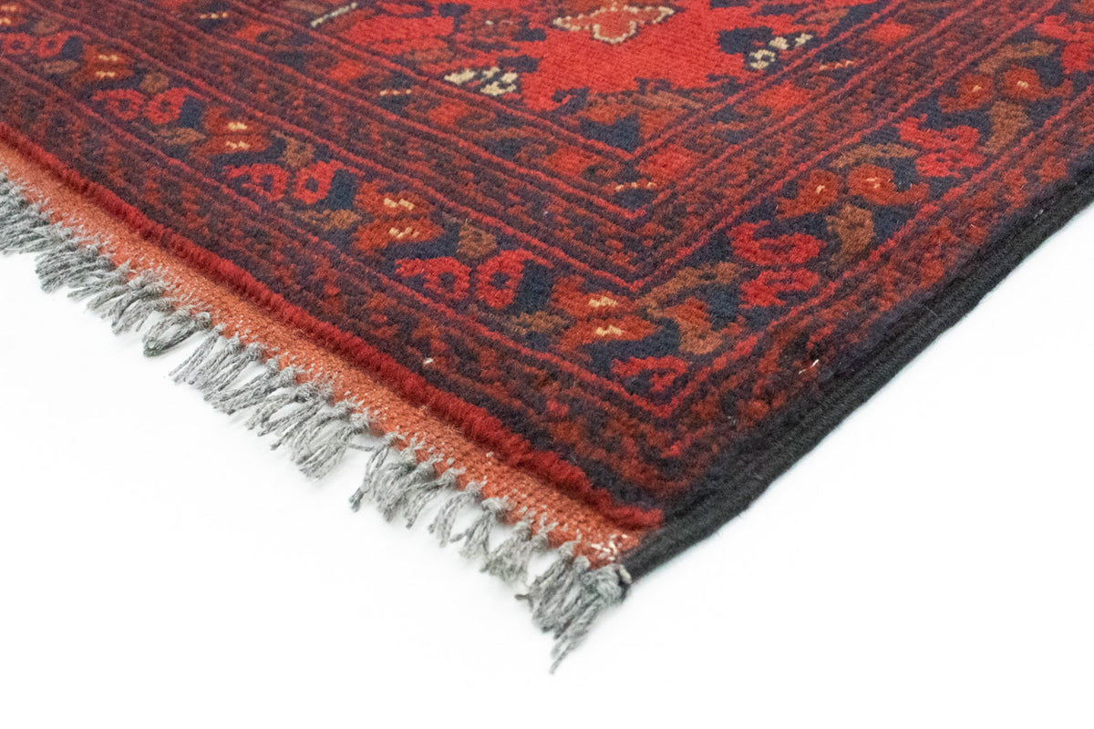 Alfombra afgana - Kunduz - 129 x 73 cm - rojo