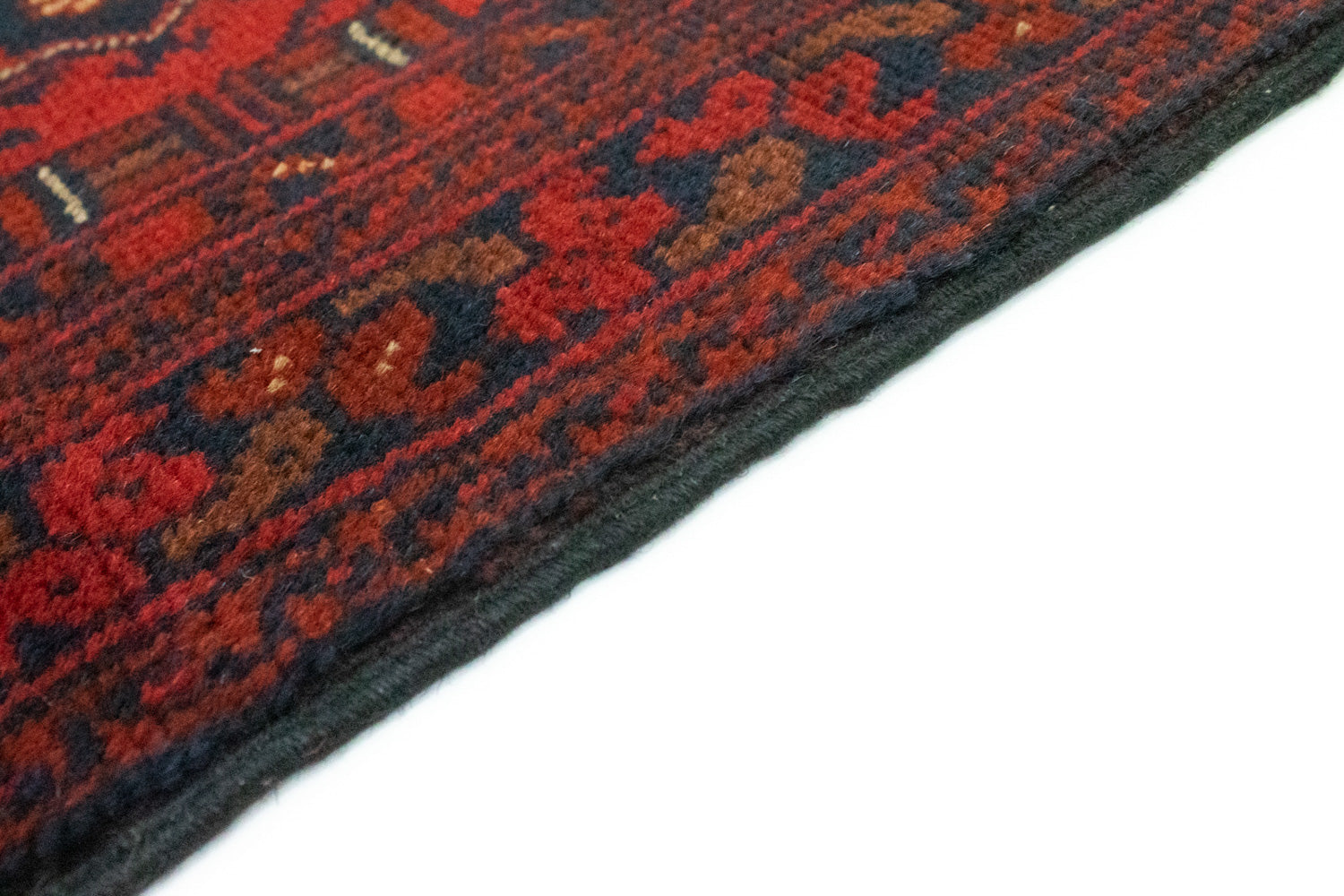 Alfombra afgana - Kunduz - 129 x 73 cm - rojo