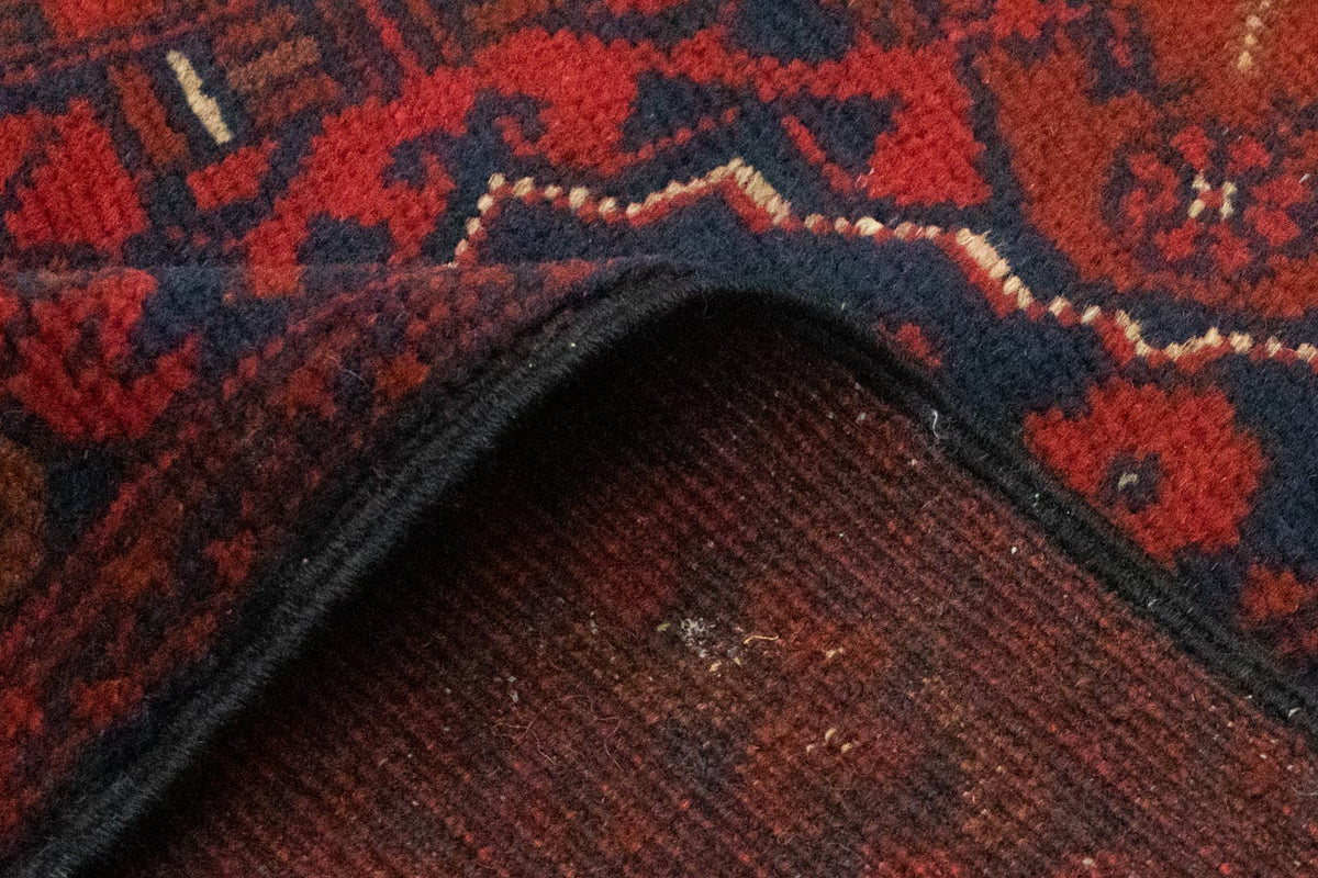 Alfombra afgana - Kunduz - 129 x 73 cm - rojo