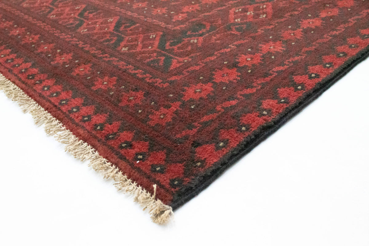 Alfombra afgana - Filpa - 390 x 302 cm - rojo oscuro