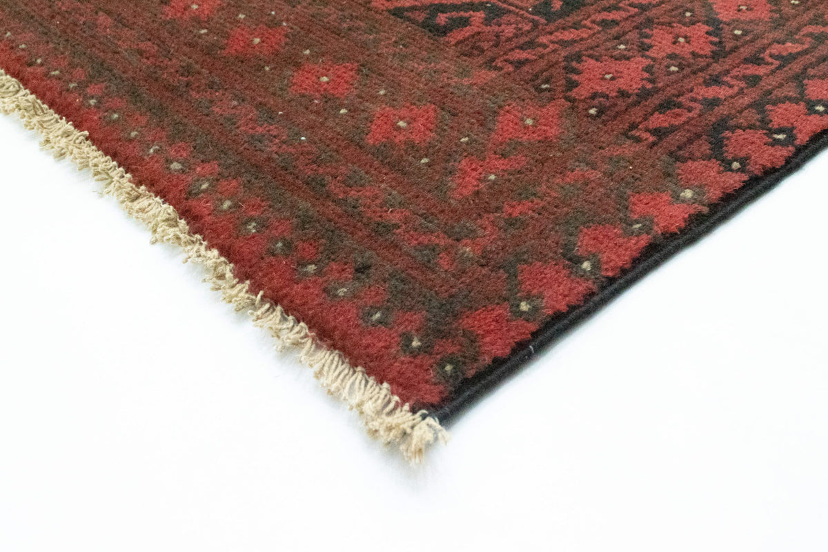 Alfombra afgana - Filpa - 391 x 299 cm - rojo oscuro