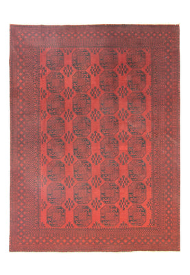 Alfombra afgana - Filpa - 345 x 256 cm - rojo oscuro
