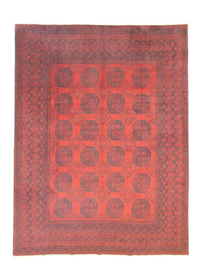 Alfombra afgana - Filpa - 329 x 250 cm - rojo oscuro