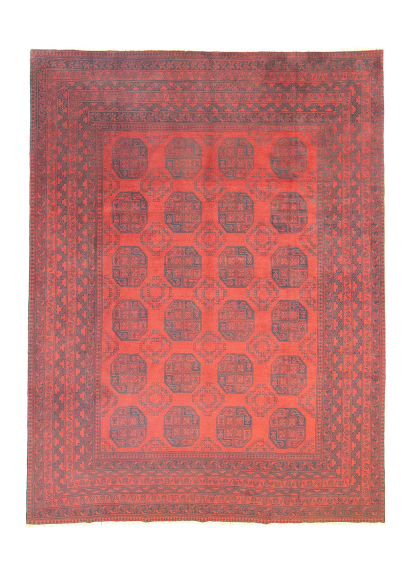 Alfombra afgana - Filpa - 329 x 250 cm - rojo oscuro