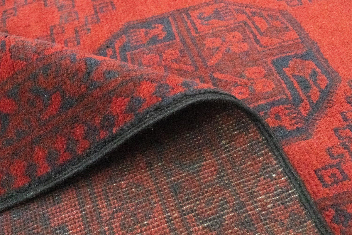 Alfombra afgana - Filpa - 329 x 250 cm - rojo oscuro