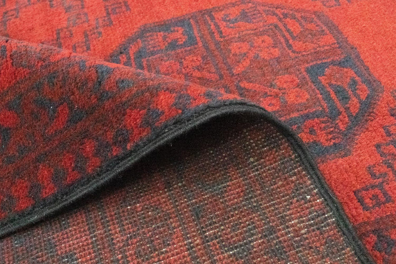 Alfombra afgana - Filpa - 329 x 250 cm - rojo oscuro