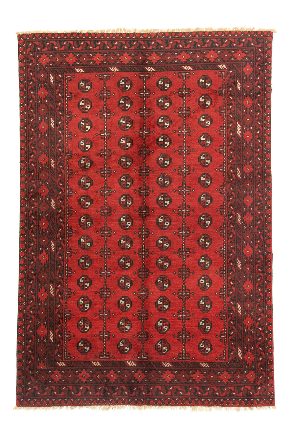 Alfombra afgana - Filpa - 242 x 163 cm - rojo
