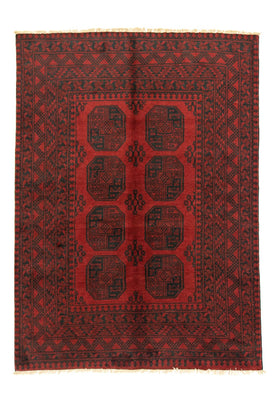Alfombra afgana - Filpa - 196 x 145 cm - rojo