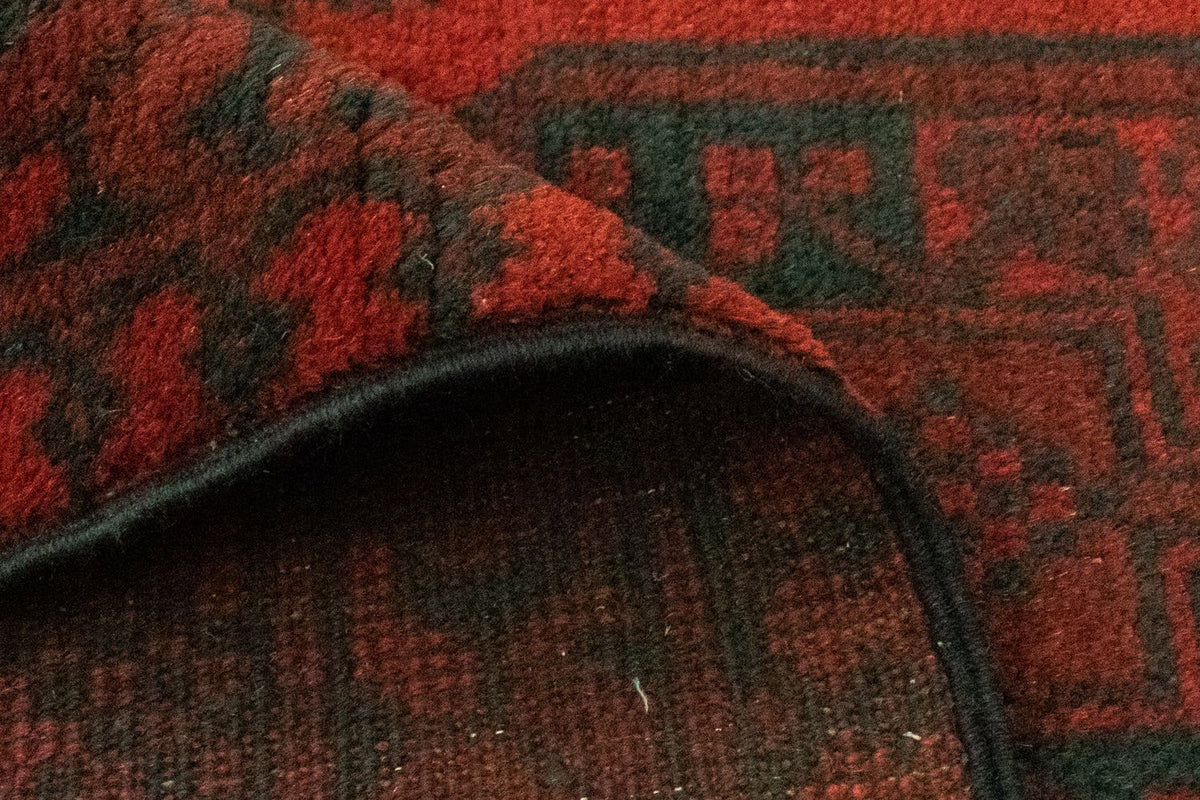 Alfombra afgana - Filpa - 196 x 145 cm - rojo