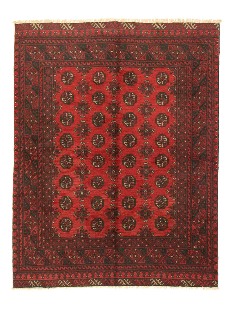 Alfombra afgana - Filpa - 187 x 148 cm - rojo