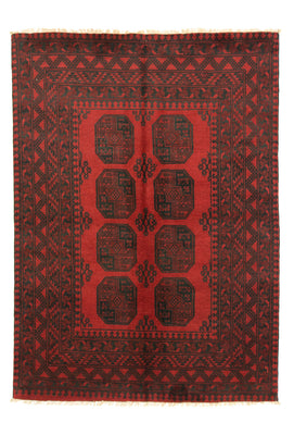 Alfombra afgana - Filpa - 200 x 146 cm - rojo