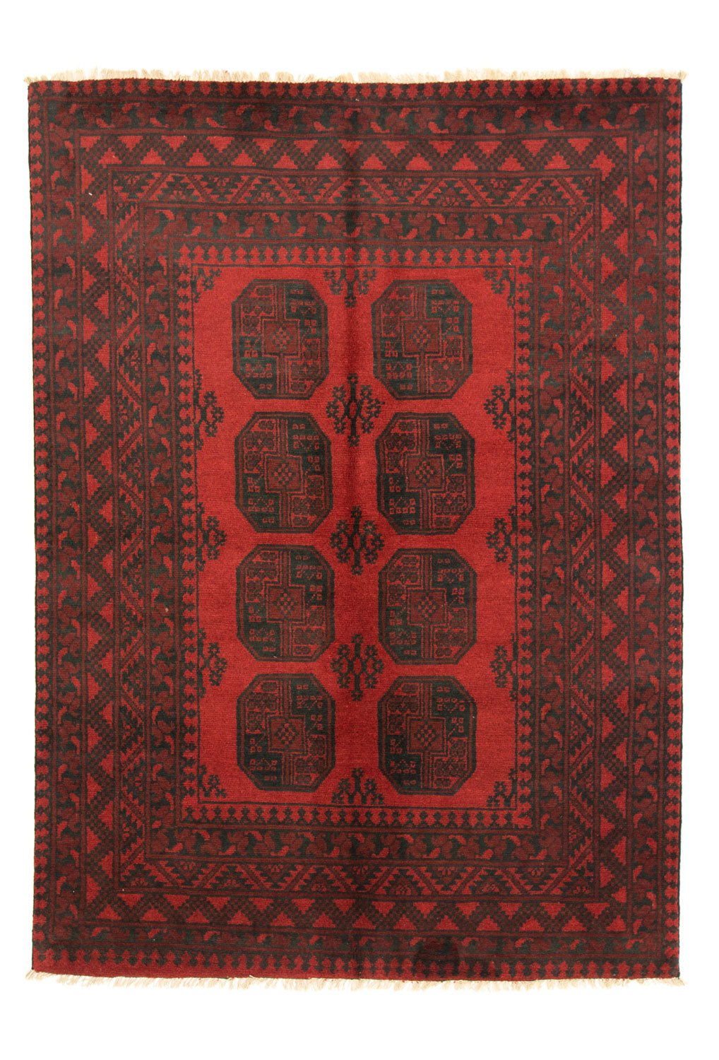Alfombra afgana - Filpa - 200 x 146 cm - rojo