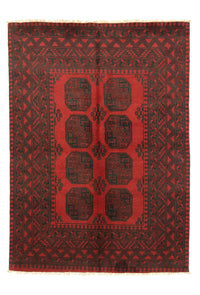 Alfombra afgana - Filpa - 200 x 146 cm - rojo