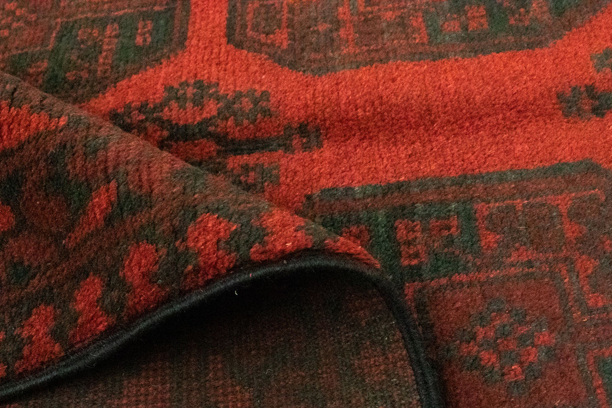 Alfombra afgana - Filpa - 200 x 146 cm - rojo