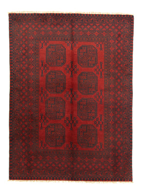 Alfombra afgana - Filpa - 203 x 147 cm - rojo
