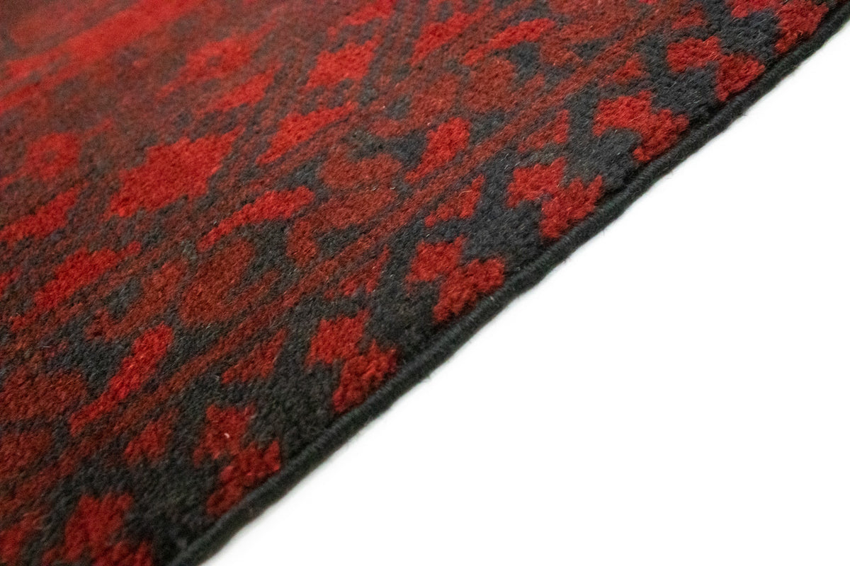Alfombra afgana - Filpa - 203 x 147 cm - rojo