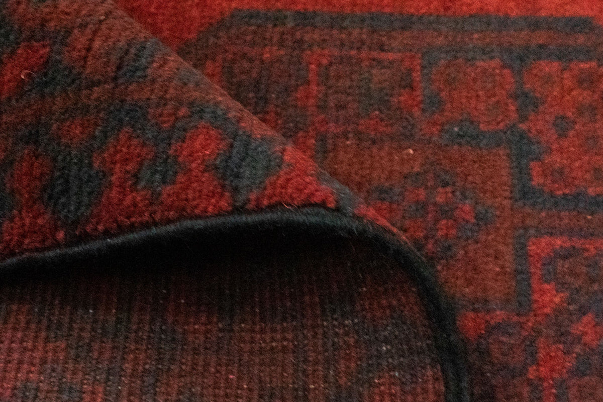 Alfombra afgana - Filpa - 203 x 147 cm - rojo