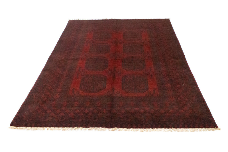 Alfombra afgana - Filpa - 203 x 147 cm - rojo