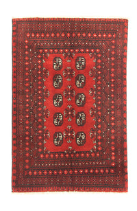 Alfombra afgana - Filpa - 141 x 98 cm - rojo