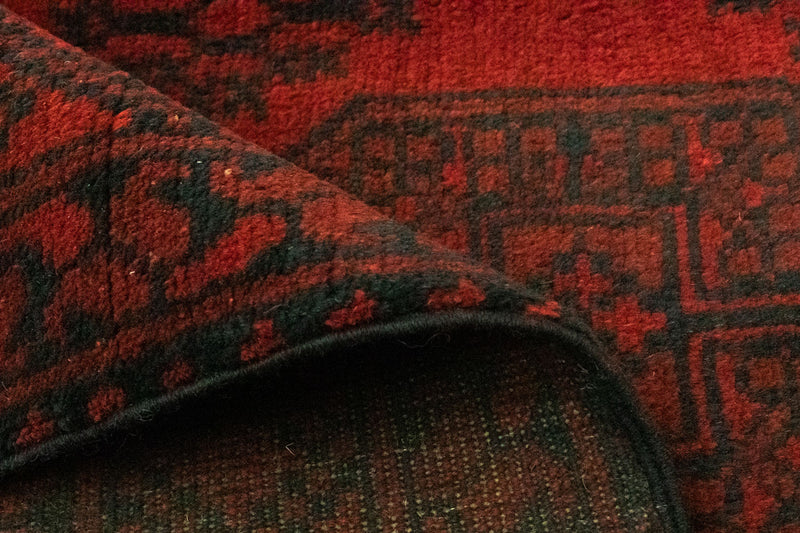 Alfombra afgana - Filpa - 194 x 151 cm - rojo