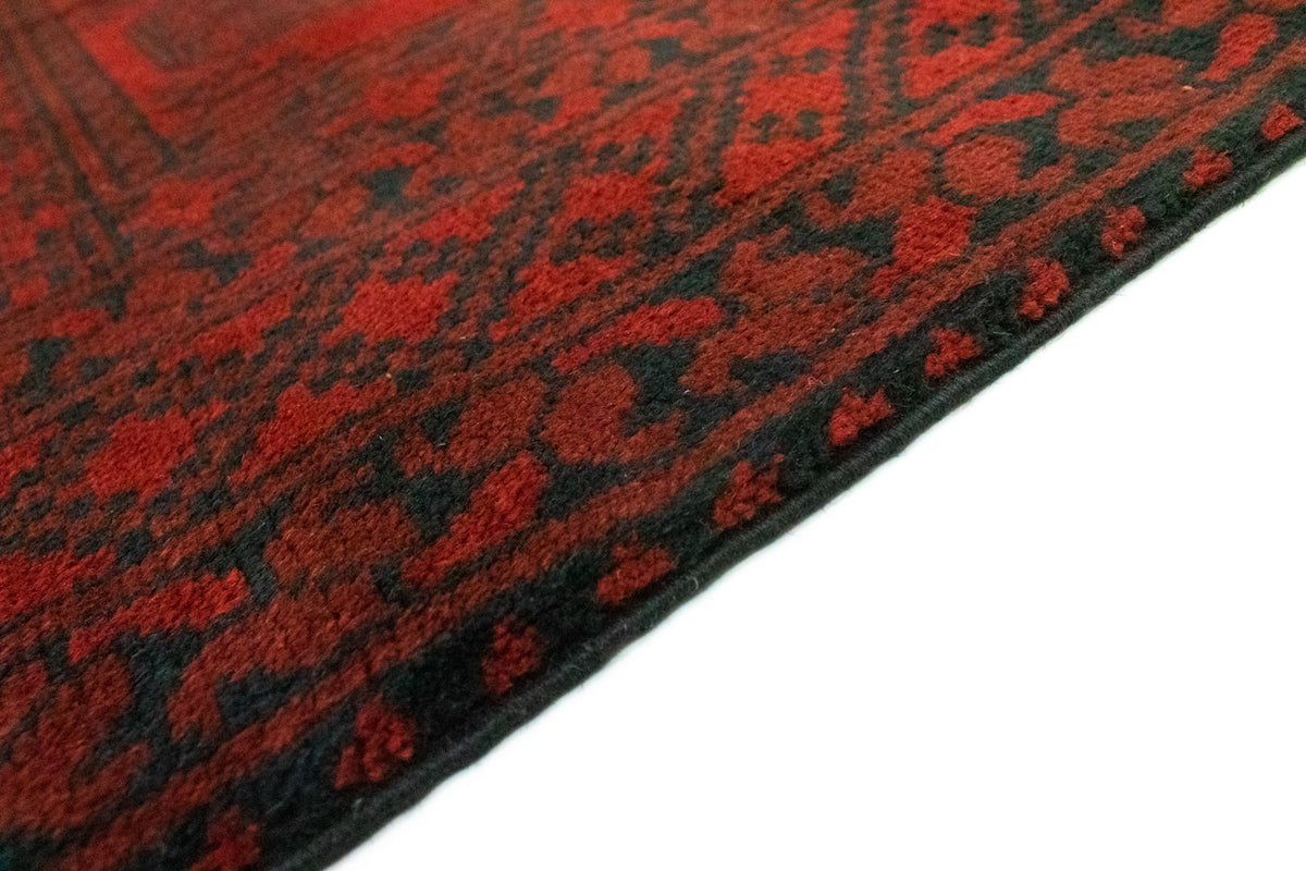 Alfombra afgana - Filpa - 194 x 151 cm - rojo