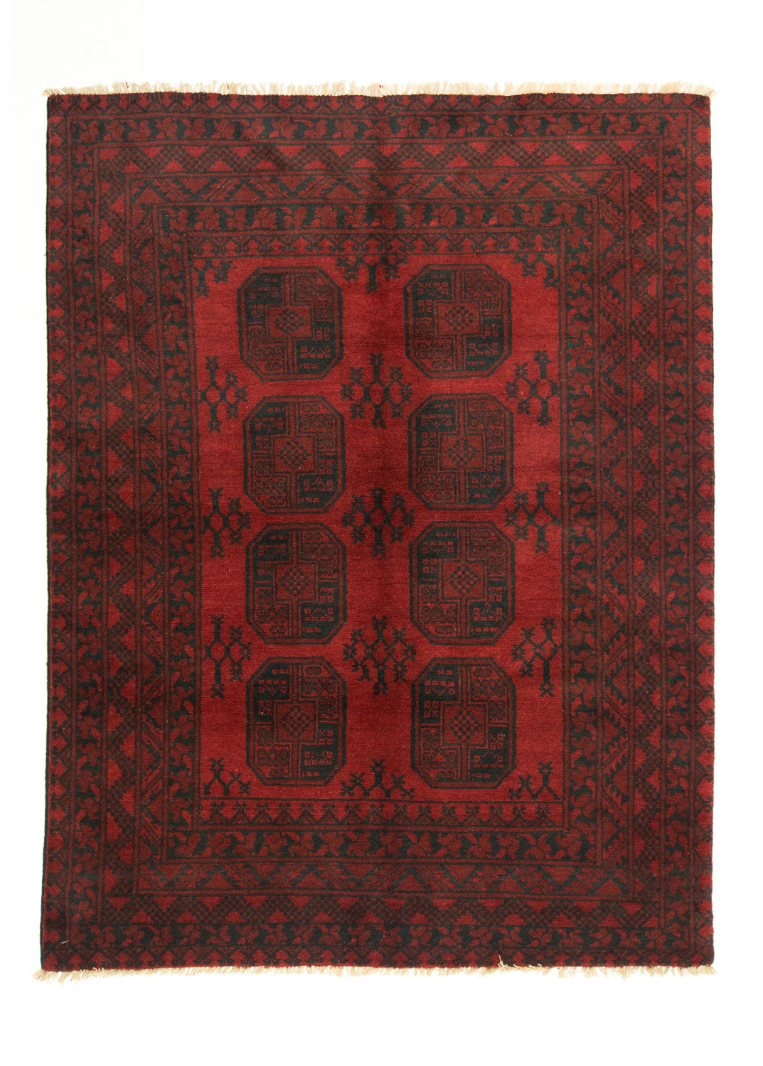 Alfombra afgana - Filpa - 193 x 147 cm - rojo