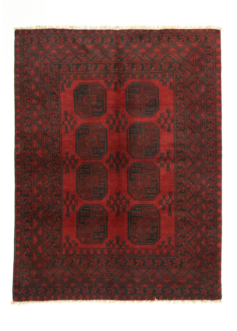 Alfombra afgana - Filpa - 193 x 147 cm - rojo