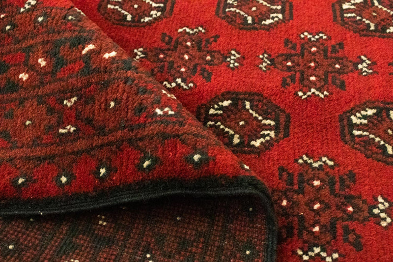 Alfombra afgana - Filpa - 192 x 101 cm - rojo