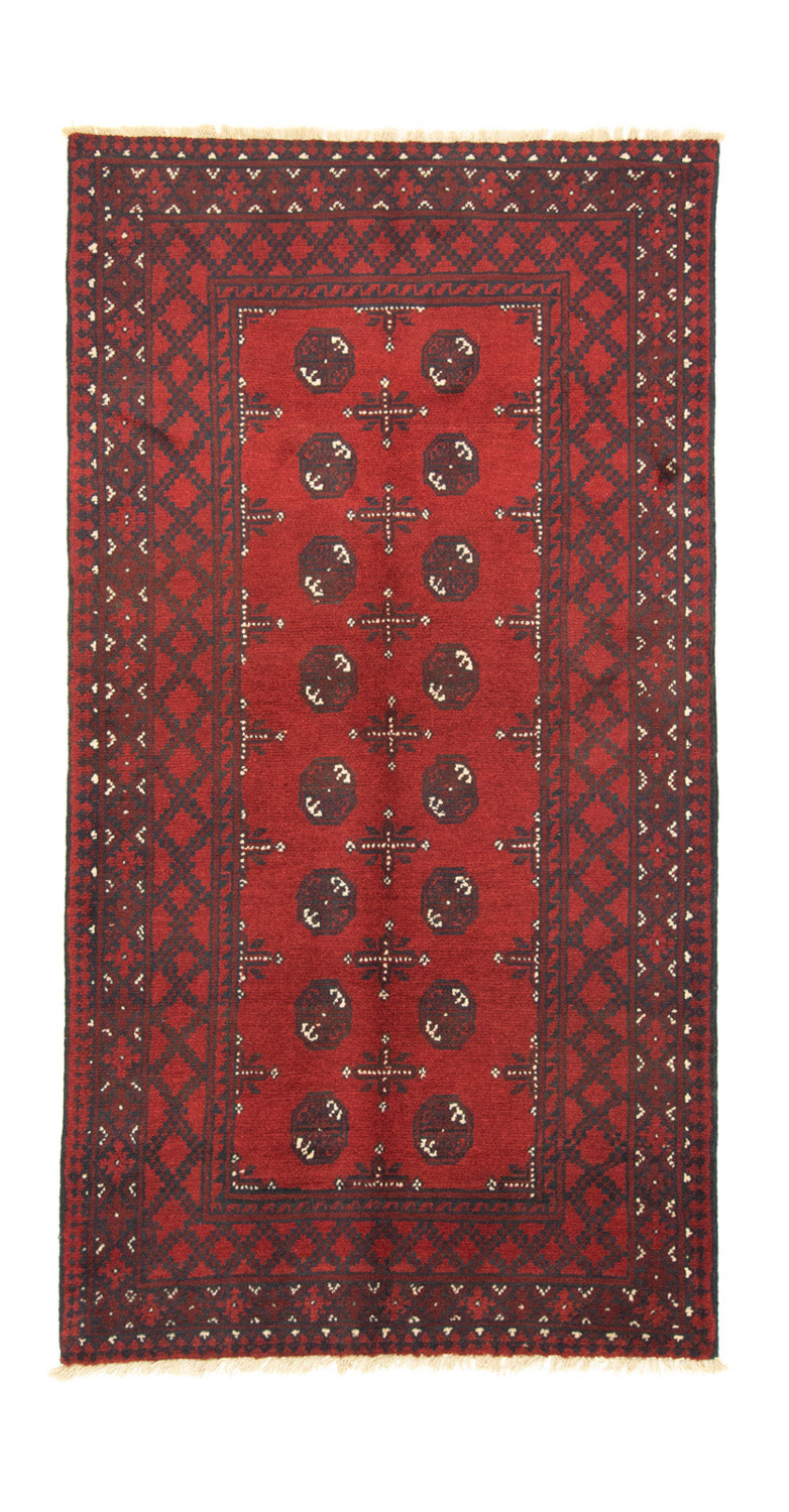 Alfombra afgana - Filpa - 192 x 99 cm - rojo