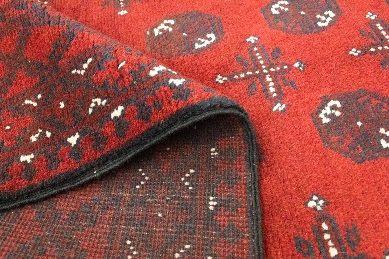 Alfombra afgana - Filpa - 192 x 99 cm - rojo