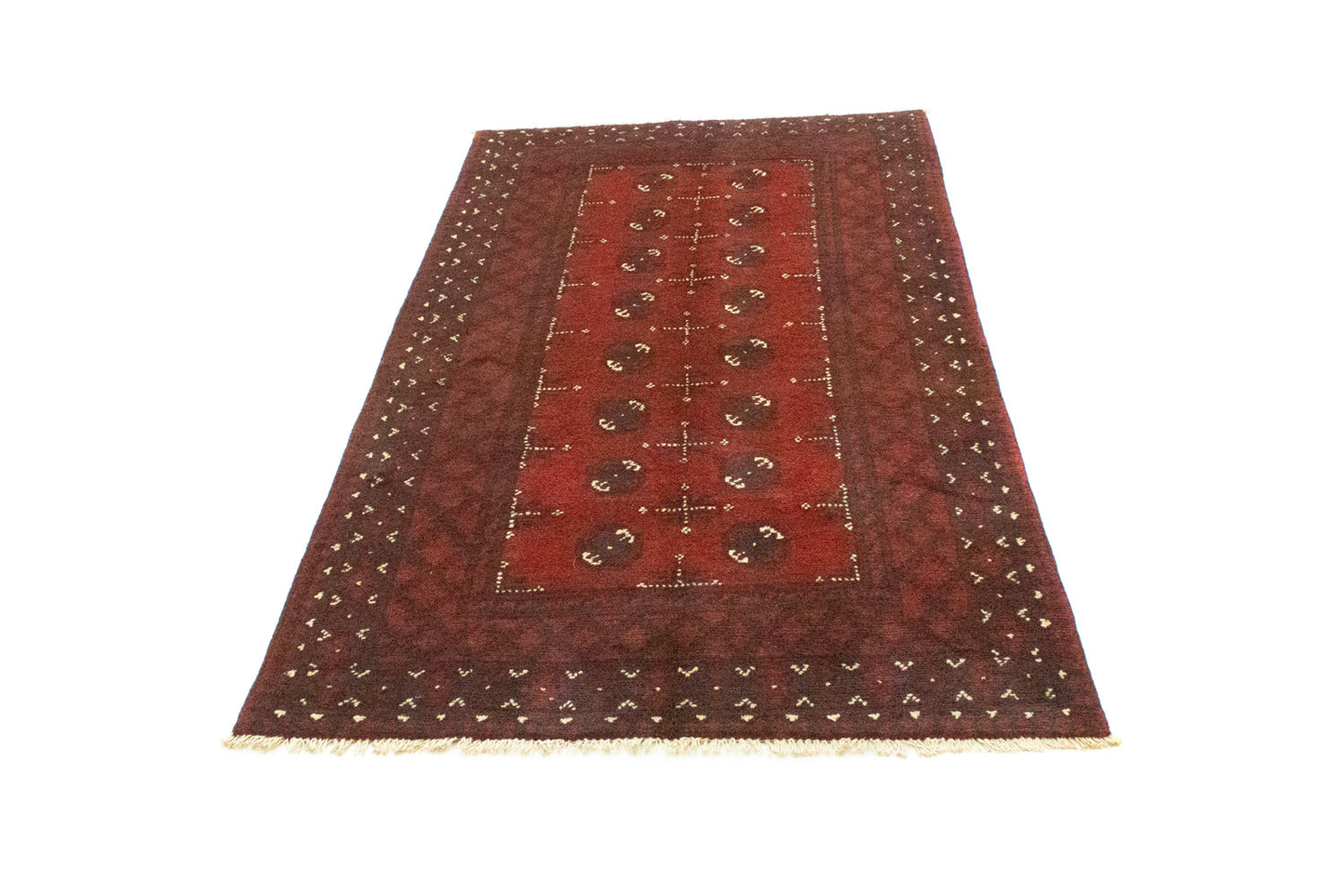 Alfombra afgana - Filpa - 192 x 99 cm - rojo