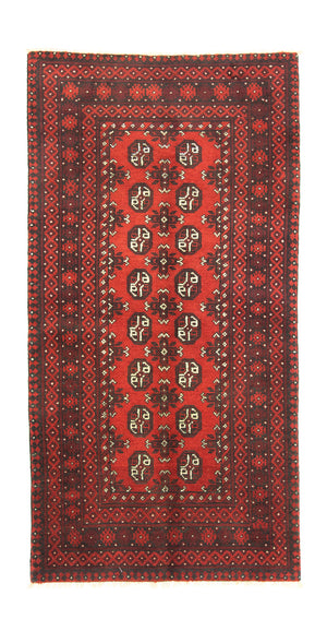 Alfombra de pasillo Alfombra afgana - Filpa - 200 x 100 cm - rojo
