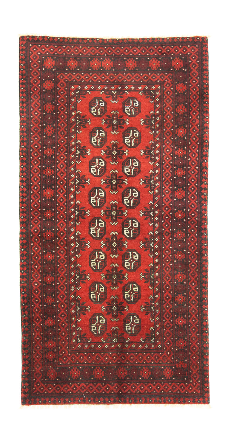 Alfombra de pasillo Alfombra afgana - Filpa - 200 x 100 cm - rojo