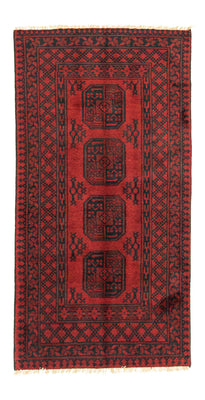 Alfombra afgana - Filpa - 198 x 96 cm - rojo