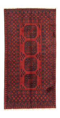 Alfombra afgana - Filpa - 198 x 96 cm - rojo