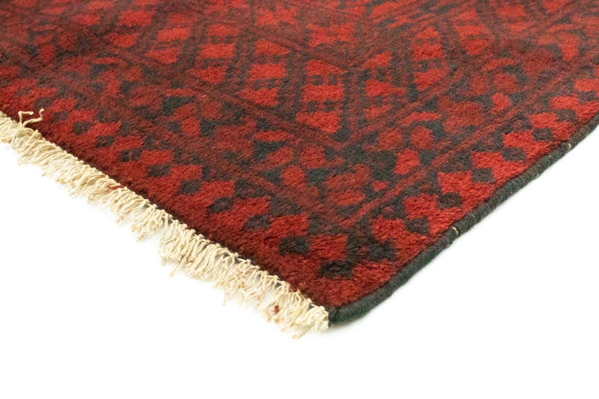 Alfombra afgana - Filpa - 198 x 96 cm - rojo