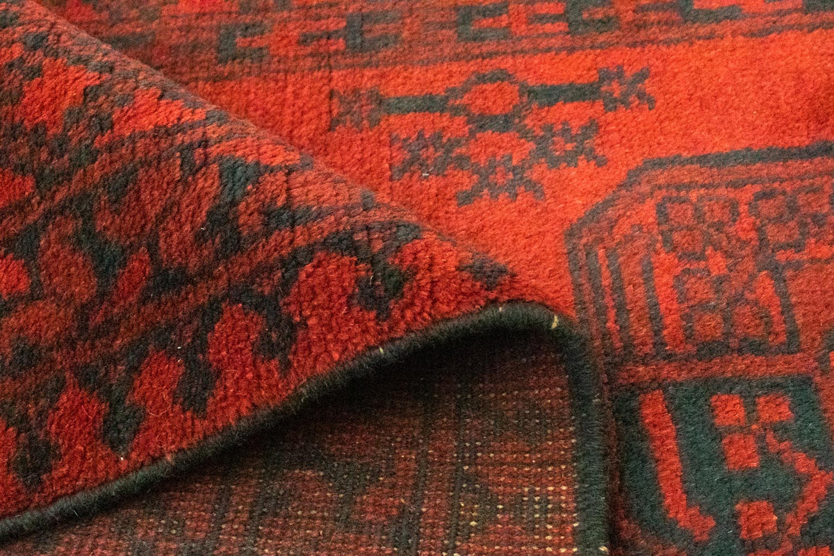 Alfombra afgana - Filpa - 198 x 96 cm - rojo