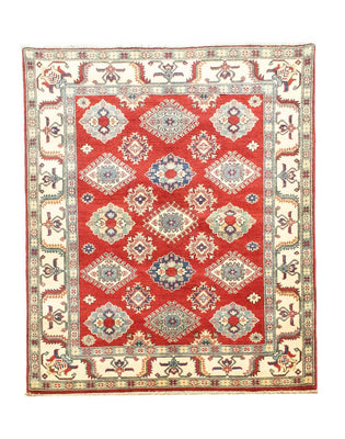 Alfombra Ziegler - Kazak - 199 x 146 cm - rojo oscuro