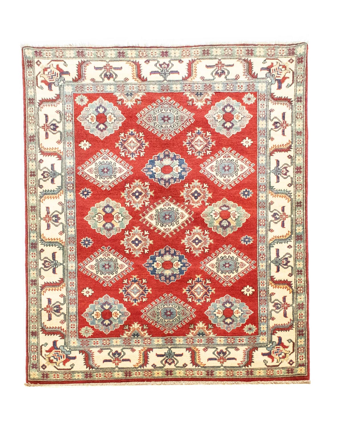 Alfombra Ziegler - Kazak - 199 x 146 cm - rojo oscuro