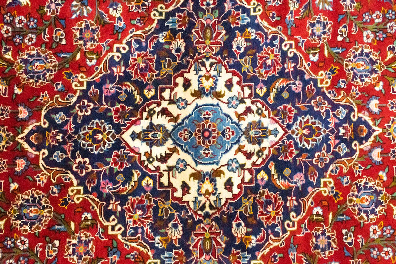 Alfombra persa - Keshan - 362 x 251 cm - rojo oscuro