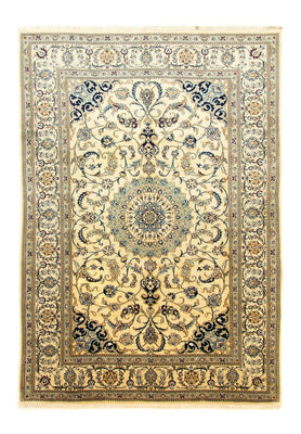 Alfombra persa - Nain - 339 x 239 cm - blanco natural