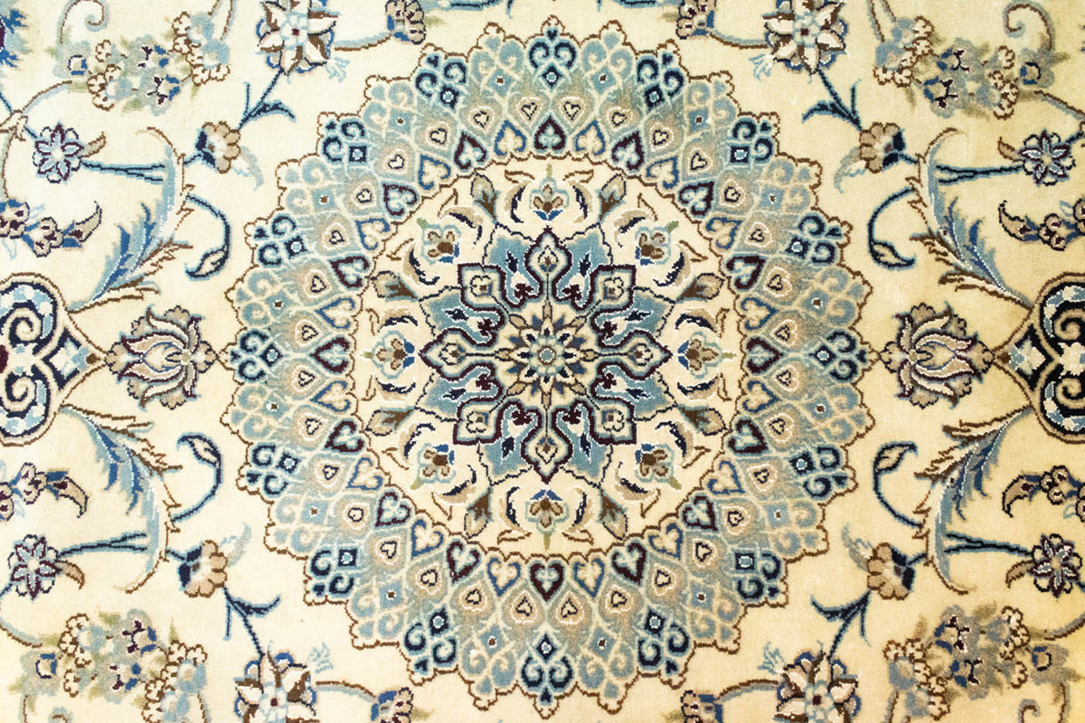 Alfombra persa - Nain - 339 x 239 cm - blanco natural