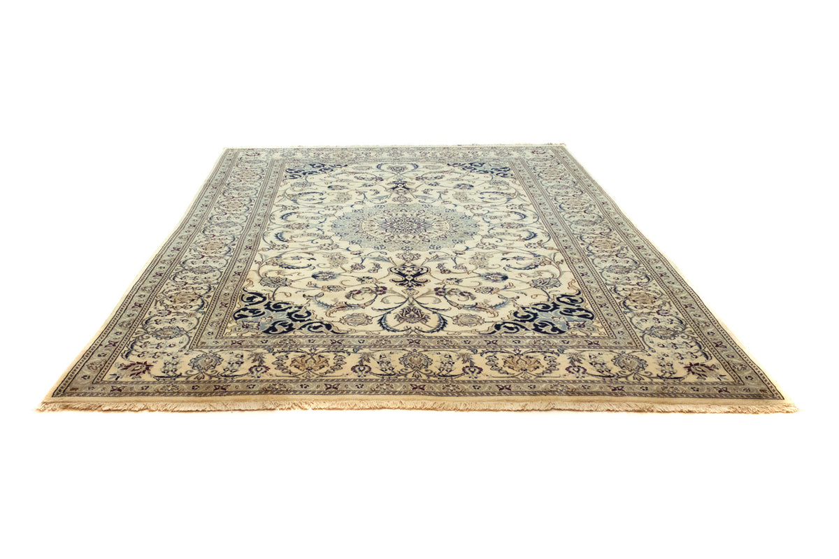 Alfombra persa - Nain - 339 x 239 cm - blanco natural