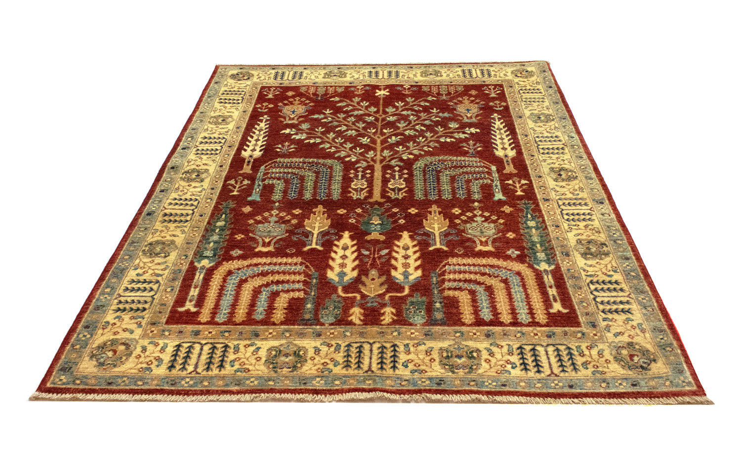 Alfombra Ziegler - 184 x 147 cm - rojo