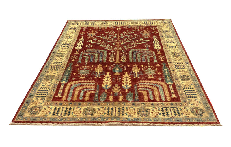 Alfombra Ziegler - 184 x 147 cm - rojo