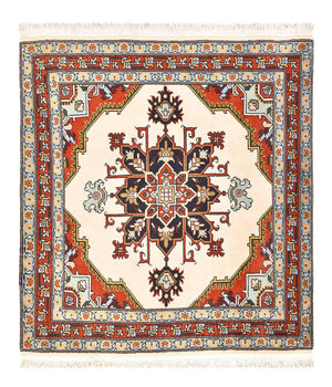 Alfombra persa - Nómada cuadrado  - 105 x 100 cm - crema