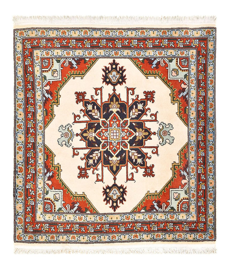 Alfombra persa - Nómada cuadrado  - 105 x 100 cm - crema