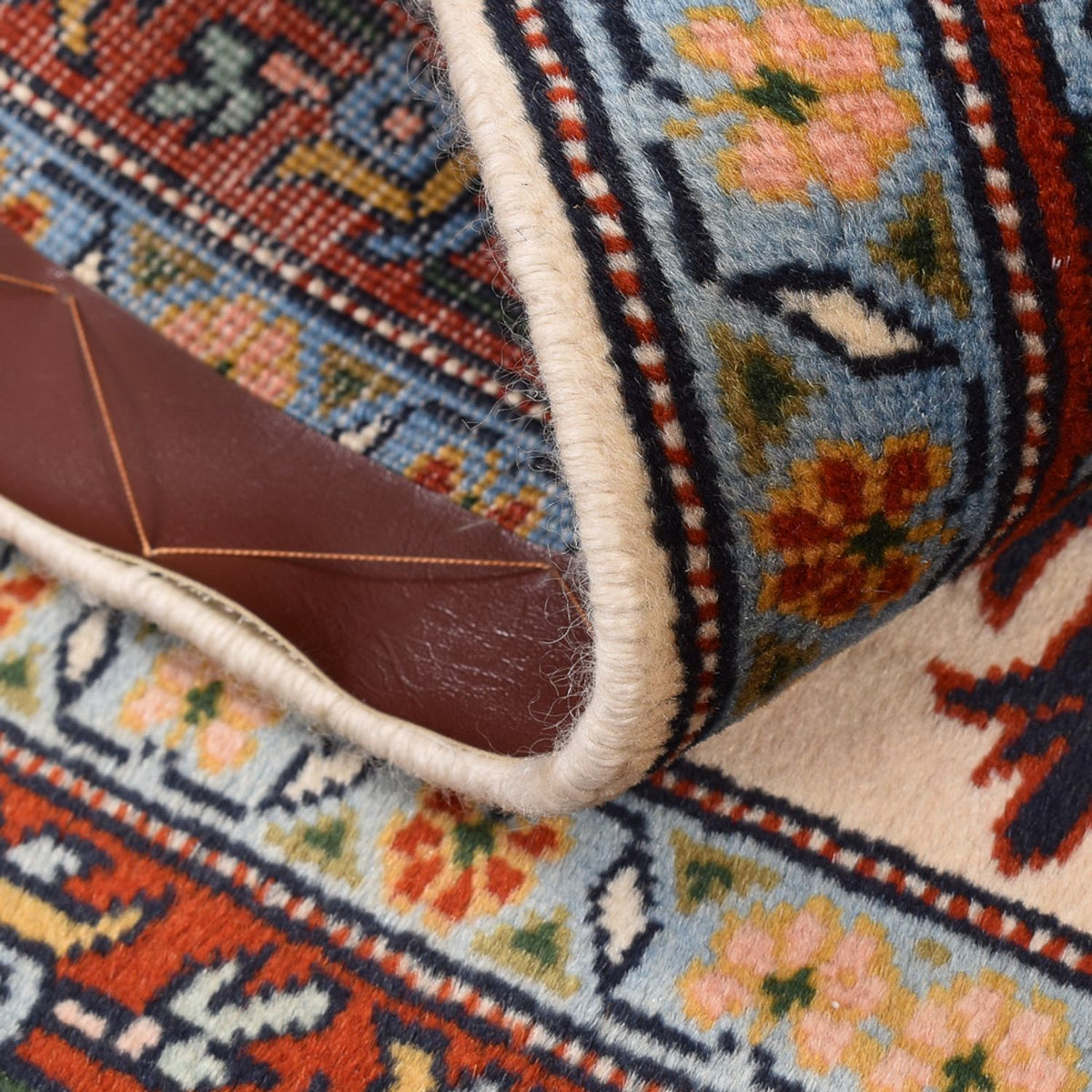 Alfombra persa - Nómada cuadrado  - 105 x 100 cm - crema